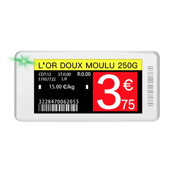 2.9 inch digitaal prijskaartje voor schap